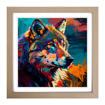 Wolf Fauvism - Framed Print
