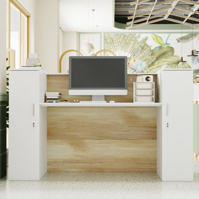 Rectangle Solid + Manufactured Wood Reception Desk