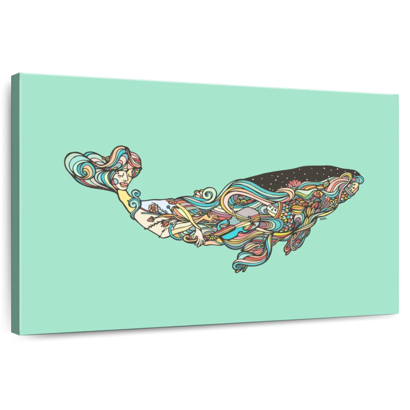 Brampt Vibrant Whale, 24" H x 36" W