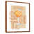 Toile avec cadre flottant brun