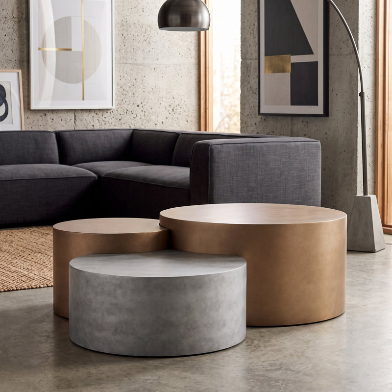  Sovana Modern Indoor/Outdoor Nesting Coffee Table