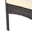 Chaise d'extérieur - Kd Pe, brun et beige, coussin d'eau, résine protégée, métal robuste brun / beige, - structure en aluminium / fer