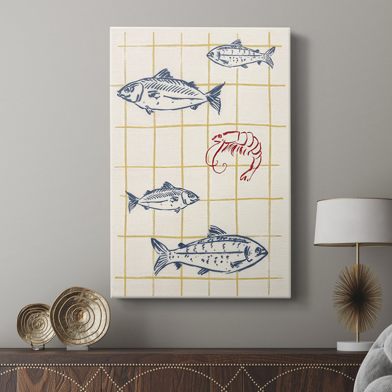 Amis salés de la mer I - Cavas enveloppés de galerie, H 36 po x l 24 po