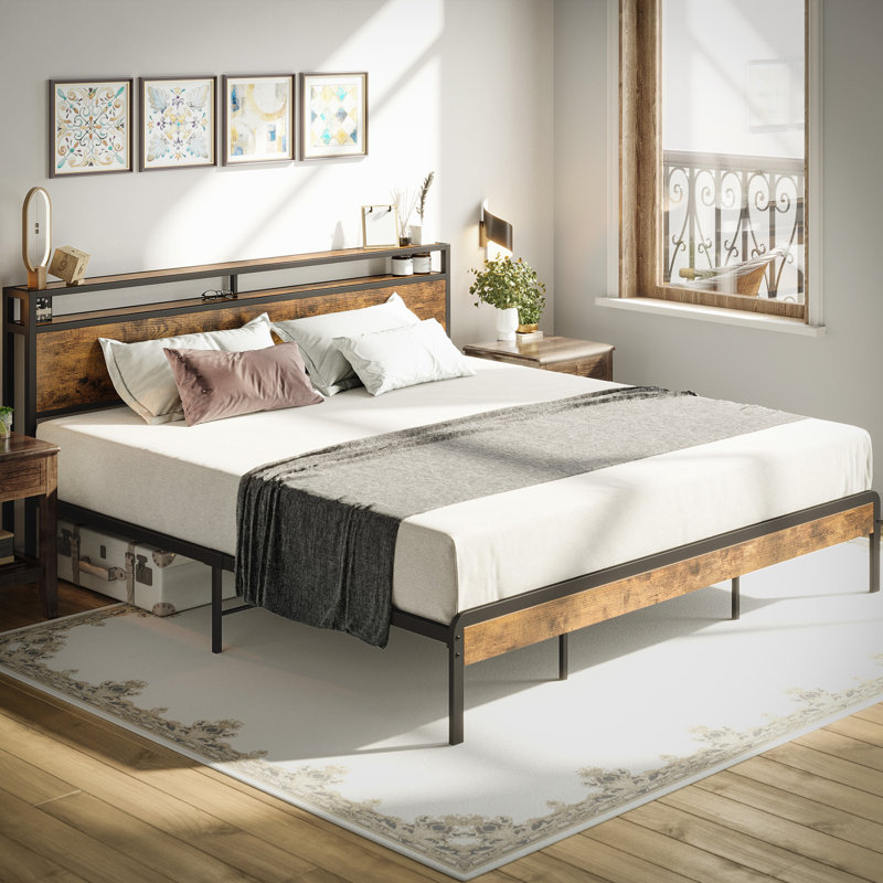 Gedeus Platform Storage Bed, King
