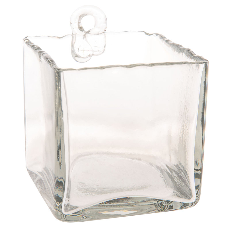 Vase en verre soufflé à la main (S20), Hauteur totale - 5 po 