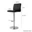 Upholstered Counter Stool with Metal Frame-585548069