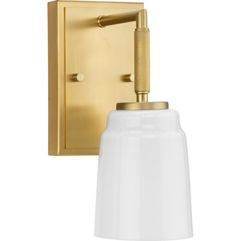 Éclairage pour meuble-lavabo industriel à une lumière, Or brossé
