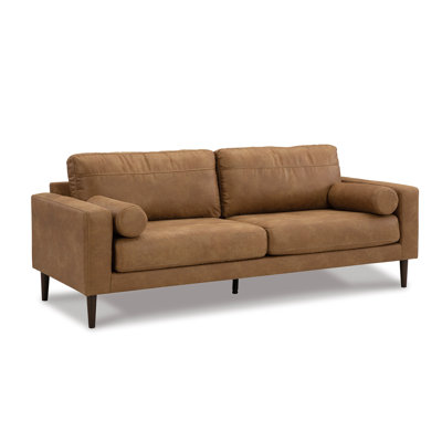 85'' Faux Leather Sofa
