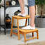 Upsala 2 - Step Wood Folding Step Stool-83897960