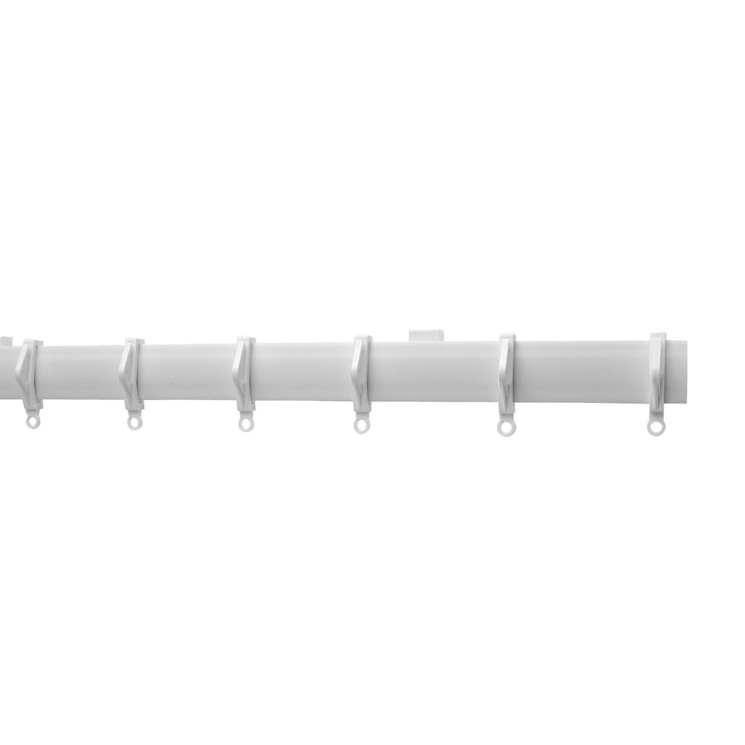 Uncorded White UPVC Curtain Track