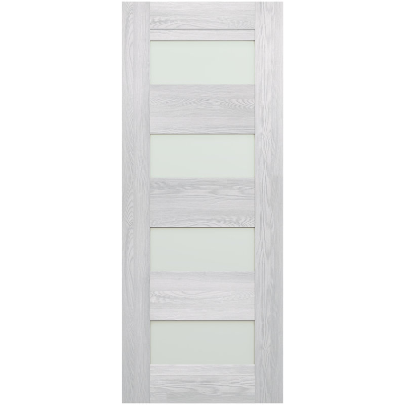 Dalle de porte standard en bois manufacturé et en verre Avon 07 à 08, Chêne Veralinga, 35,875 po x 79,37 po