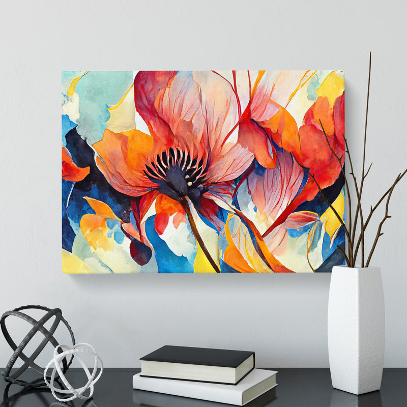 Floral Abstract Vol.2 - Wrapped Canvas, 40cm H x 60cm W x 3cm D