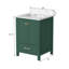 Meuble-lavabo en bois durable avec lavabo, conception moderne de 24 po pour salle de bain