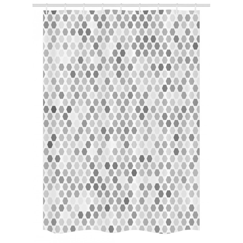 Plaid Shower Curtain with Hooks Included