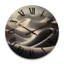 Horloge murale en bois massif Pateley-2089197712