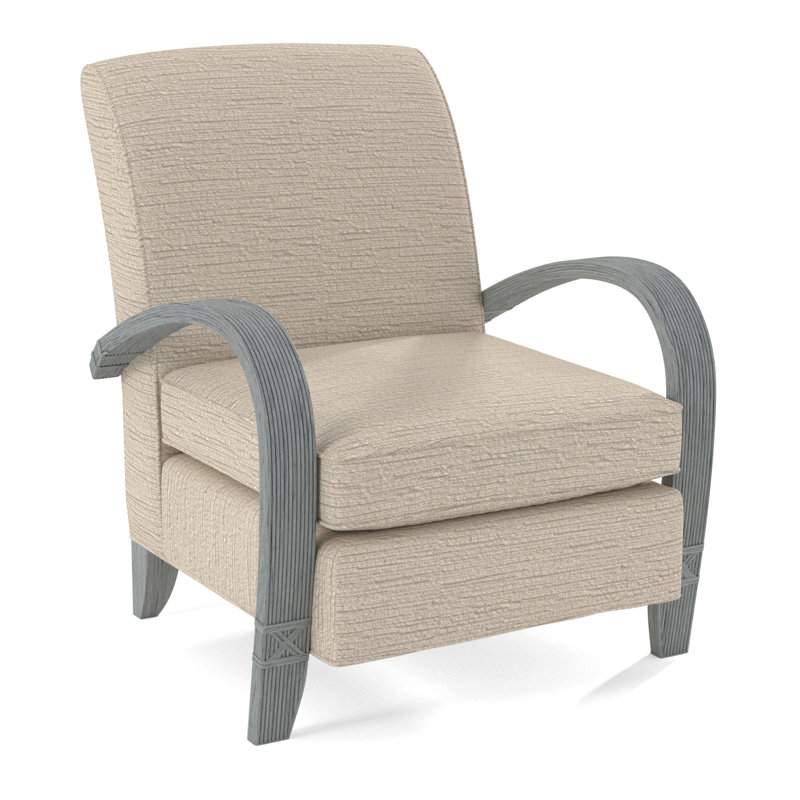 Vero Armchair, Light Blue Performance Fabric; 0851-55, Nickel