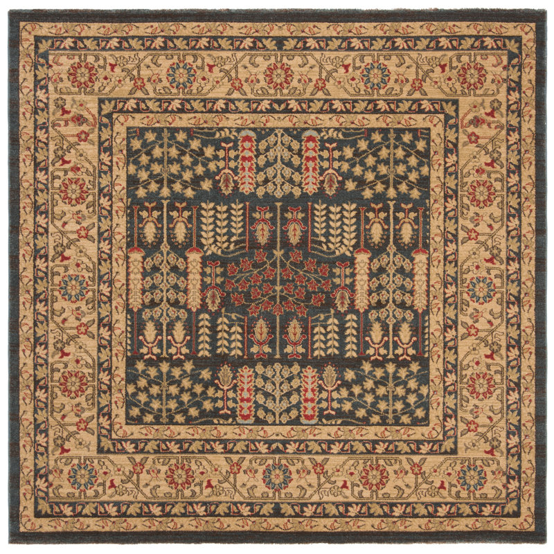 Pennypacker Performance Oriental Rug, Square 6'7"
