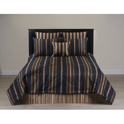 Stripe Jacquard ink navy Comforter Set