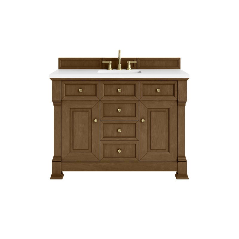 Brookfield 47.75'' W Single Bathroom Vanity Base, Honey Oak