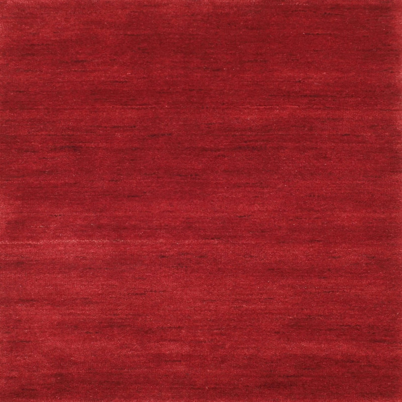 Tapis de zone rouge contemporaine, Carré 4 pi