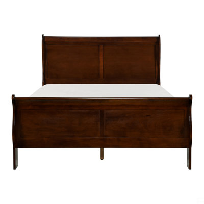 1Pc Queen Size Sleigh Bed Traditional Design