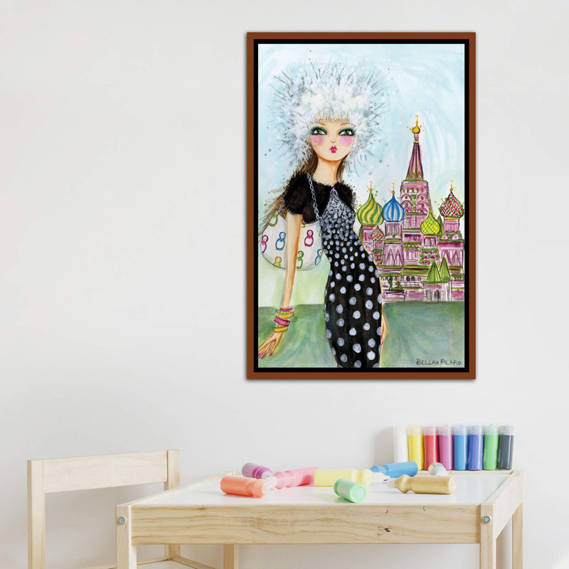 Art de Moscou, H 40 po x l 26 po x P 1,5 po, Toile avec cadre en bois classique