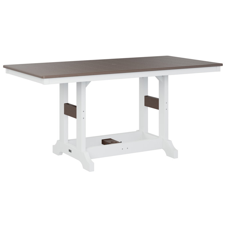 Table de bar rectangulaire Berlin, Chocolat / Brun, H 39,5 po x l 66 po x P 33 po