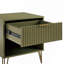 Table de chevet cannelée 20 | Rangement pour chambre moderne vert olive Olive | Idée de cadeau-607881593