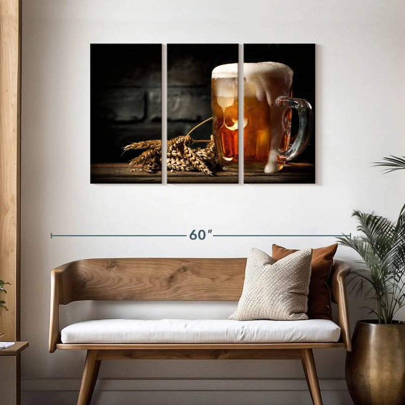 Yarlin Foamy Beer, 28" H x 45" W