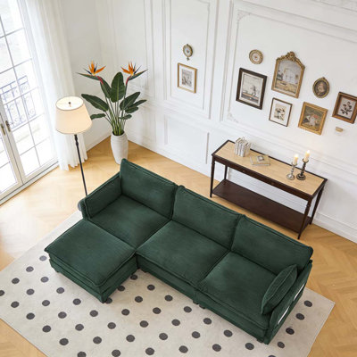 Canapé modulaire surdimensionné avec repose-pieds mobile