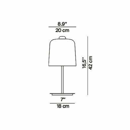 Zile Table Lamp, Matte Dove Gray