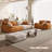 Orange + White 100% Polyester Modular Sofa cushion couch-109325746-109325752