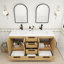 Ensemble de meuble-lavabo autoportant avec lavabo double 59,4 po Carla-13354662