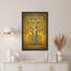 Tableau sur toile tendue représentant un arbre et des oiseaux avec un message d'amour, cadeau idéal pour la fête des Mères et décoration intérieure.-299764974