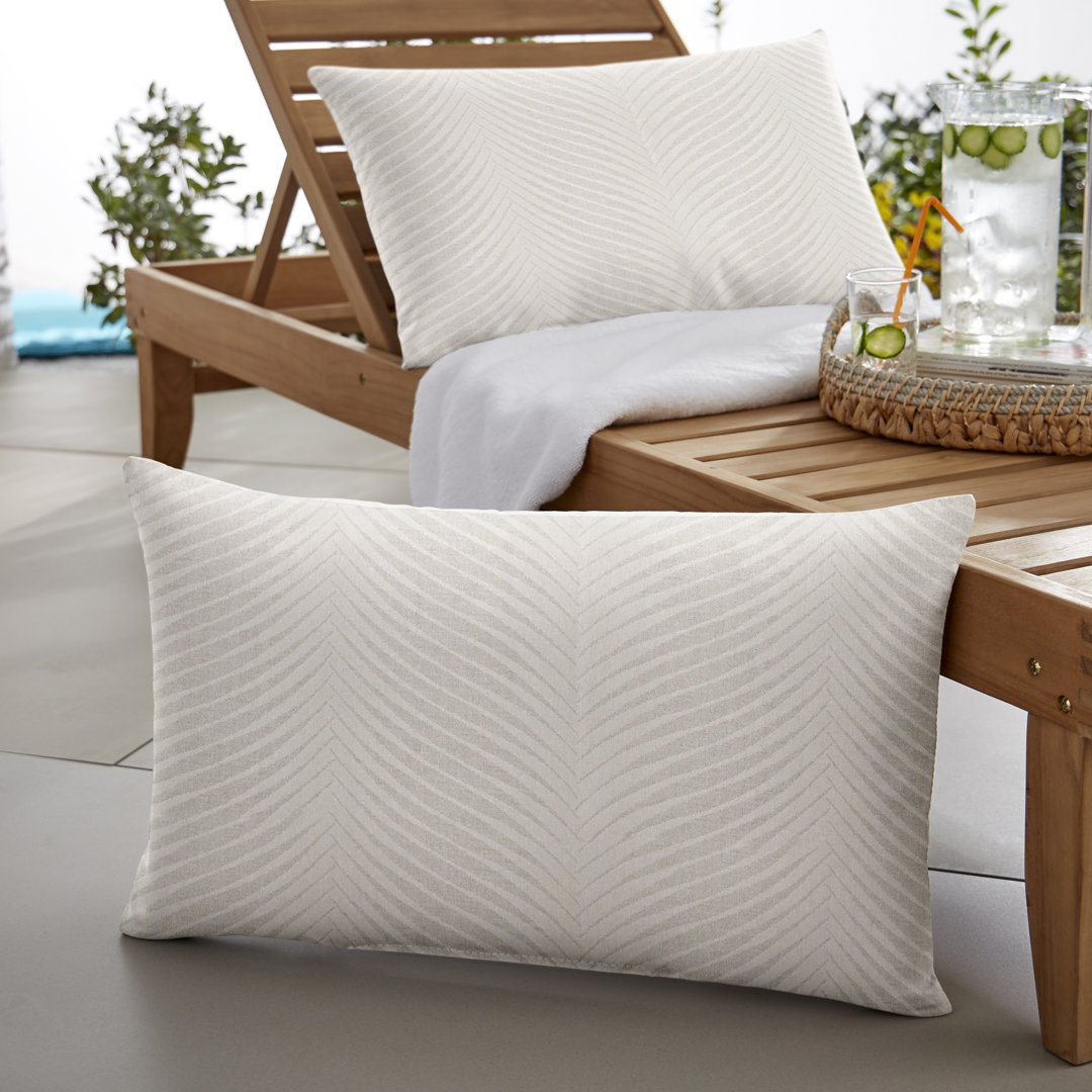 New Sunbrella 2023 Sunbrella® Lumbar Rectangular Indoor/Outdoor Pillow Cover & Insert (Set of 2) Mozaic Company 