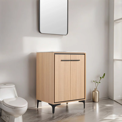 Nodarse 24.02'' Single Bathroom Vanity with Ceramic Top