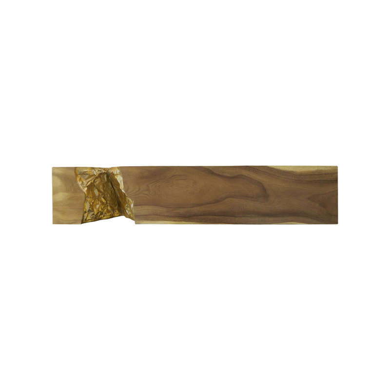 Chiseled Console Table, Natural, Gold