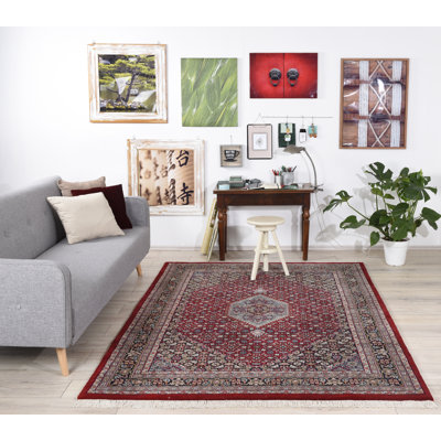 Agim Hand Woven Wool Red Indoor Rug