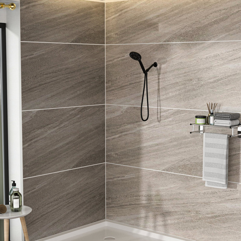 Hand Shower In Brushed Nickel With 7 Settings - 4.7" Head, 59" Stainless Steel Hose, Adjustable Holder For Delightful Bathing 7 Handheld 4.7-inch Head Gel Nozzles, 59-inch Relaxing Bath Delight