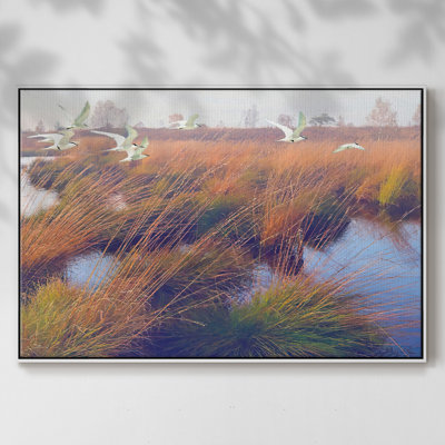 Marshland Hues II, peinture sur toile encadrée