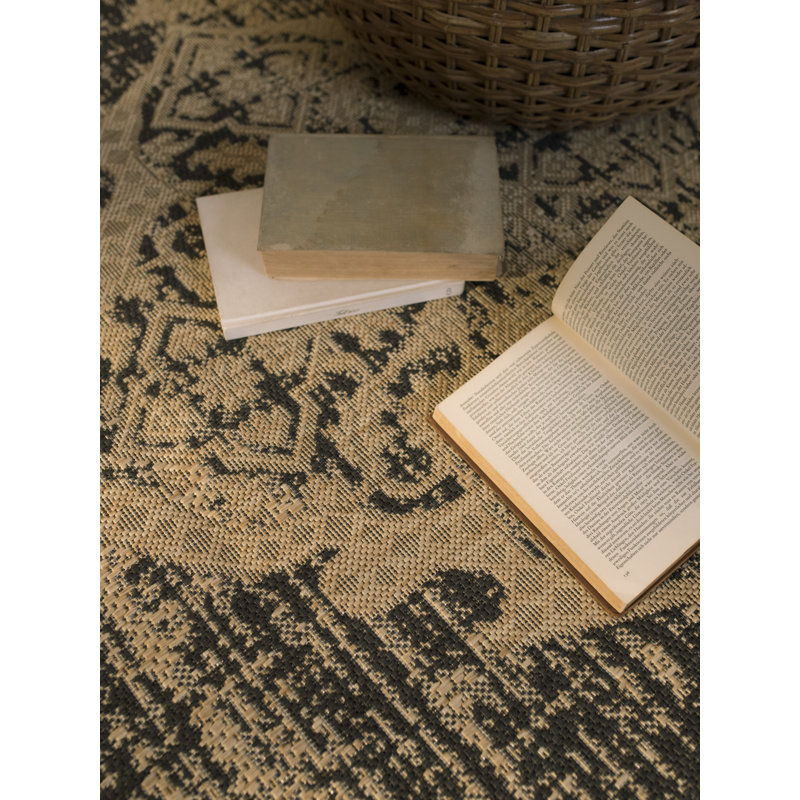 Tapis intérieur / extérieur brun Izquierdo, Rectangle 7 pi 10 po x 10 pi