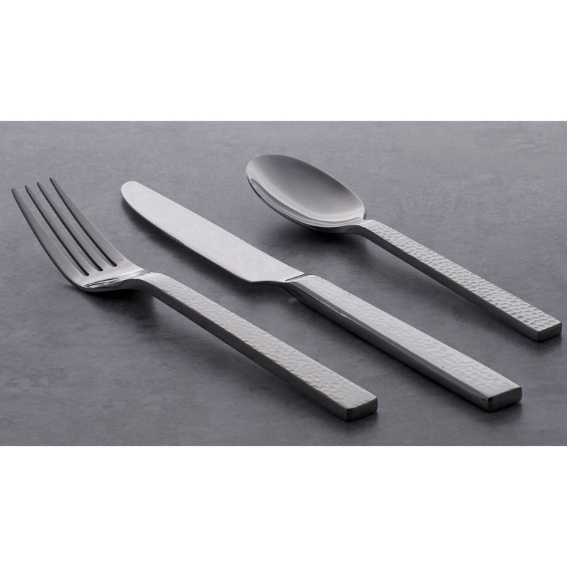 Oneida Chefs Table Hammered 45 Piece Flatware Set, Service for 8