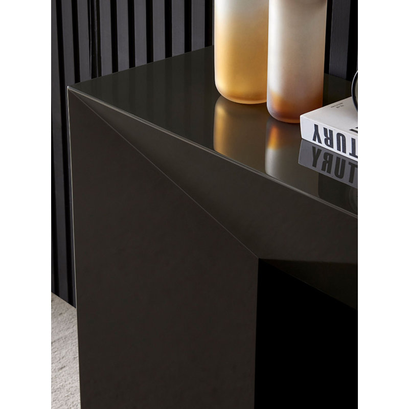 Italian minimalist ultra-narrow decorative fireplace cabinet, 35.43" H x 70.87" W x 15.75" D