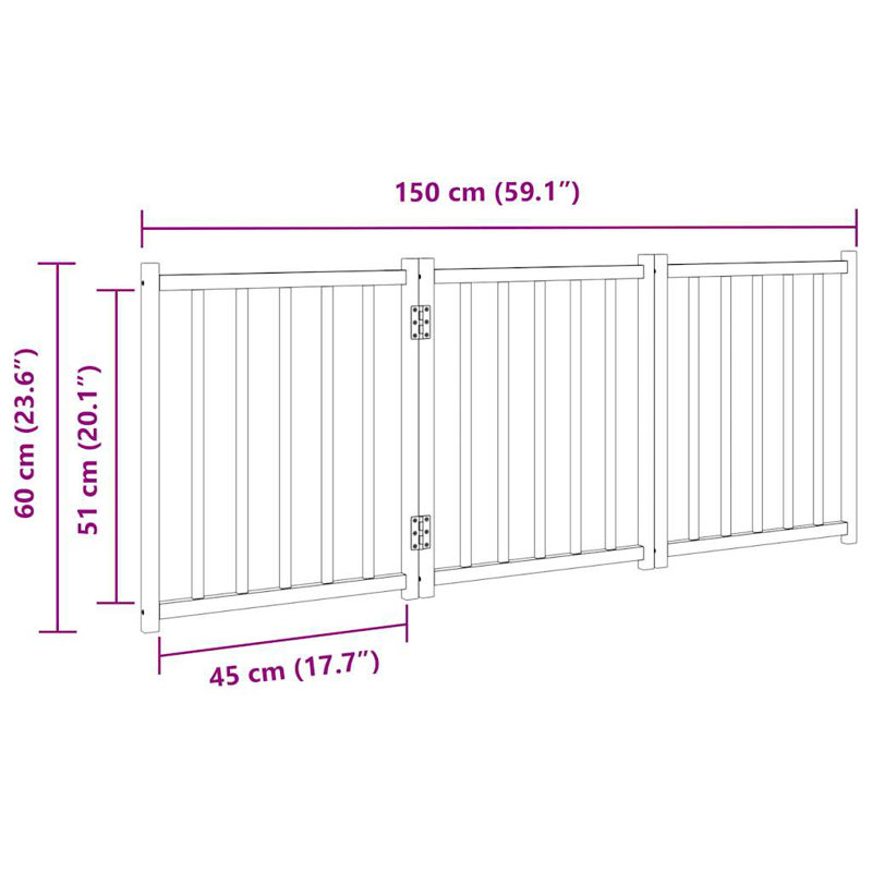 Swoyersville Solid Wood Dog House Door, Beige, 60cm H x 150cm W x 2cm D