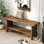 Banc en bois avec étagère de rangement de 43,3 po de largeur Danard