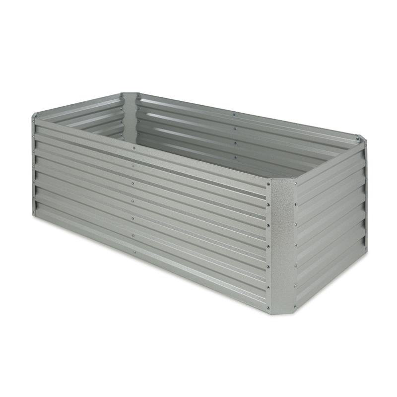 Metal Raised Garden Bed, Matt brushed nickel