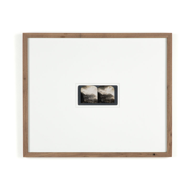 Rustic Walnut Framed Swiss Alps Print with Clear Acrylic Glazing