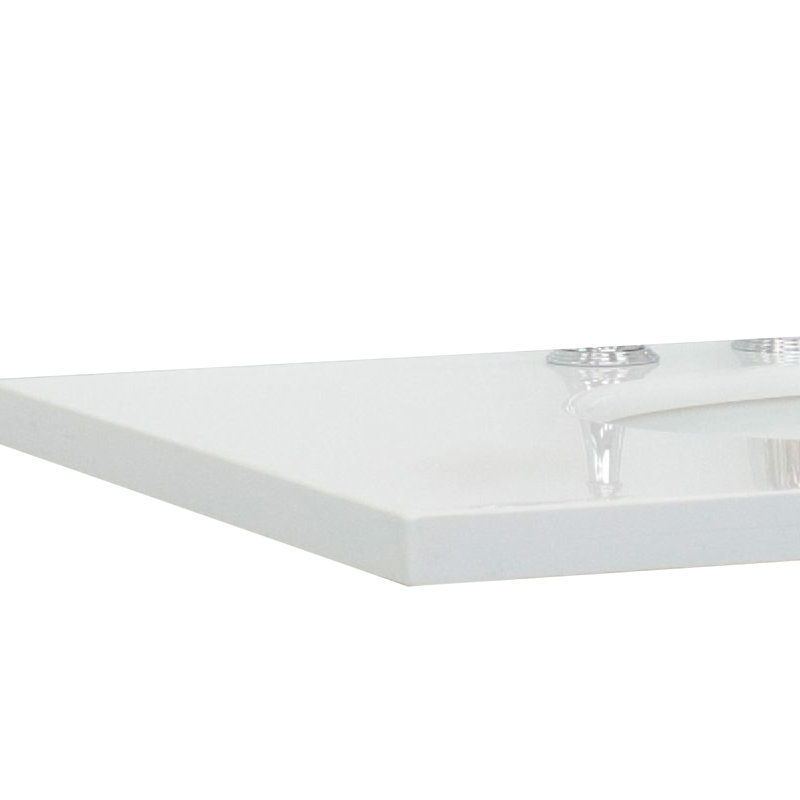 Comptoir de meuble-lavabo simple 25 "en quartz blanc avec lavabo