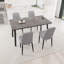 Ensemble de table de salle à manger moderne avec table extensible et chaises en polyuréthane-819500509-819500510