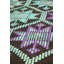 Tapis unique turquoise / gris anthracite / bleu 4 pi 9 po x 8 pi 11 po Jijim